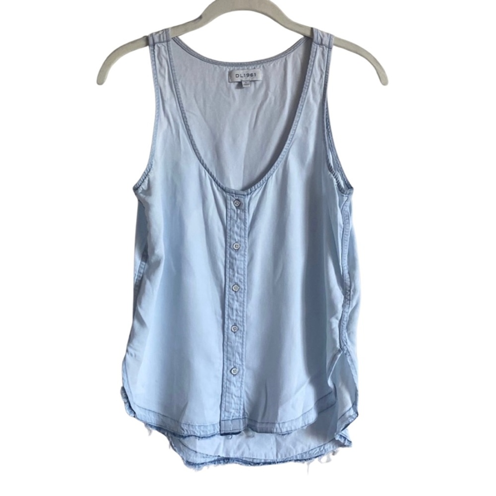 Jean buttondown tank top